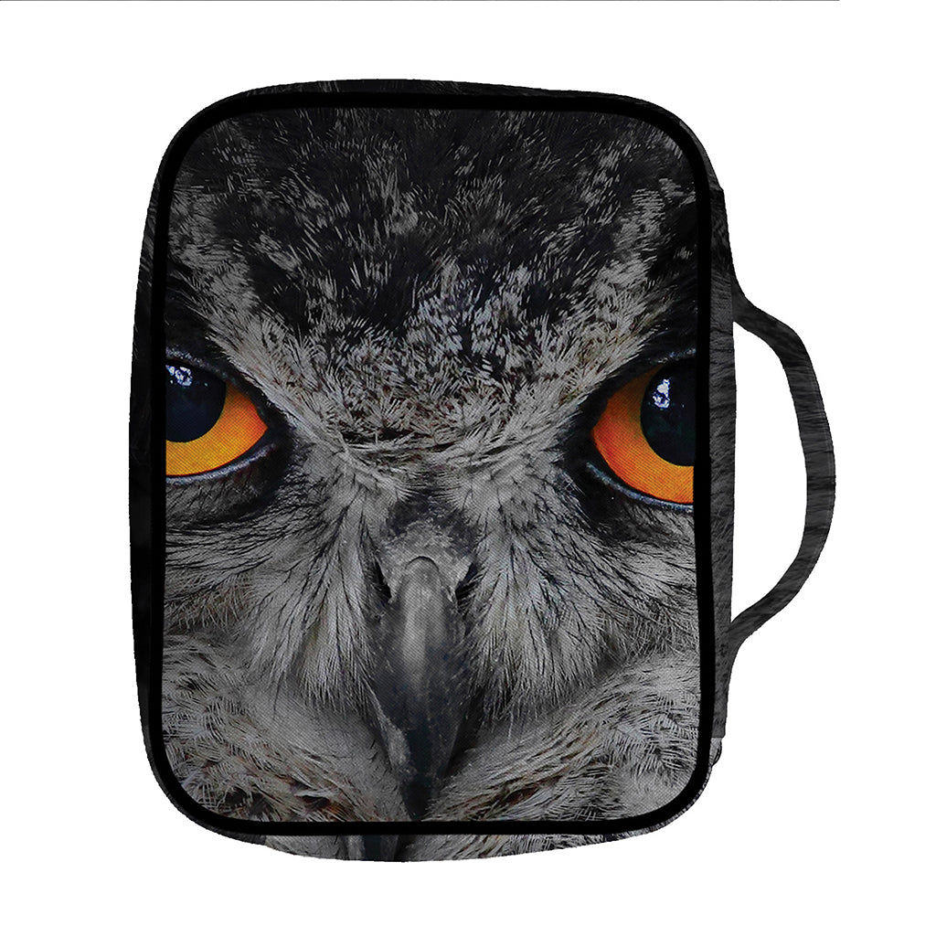 Owl Eyes Print Front Pocket Bible Bag