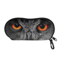 Owl Eyes Print Glasses Case