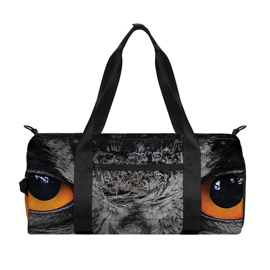 Owl Eyes Print Gym Bag