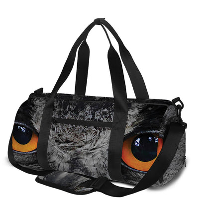 Owl Eyes Print Gym Bag