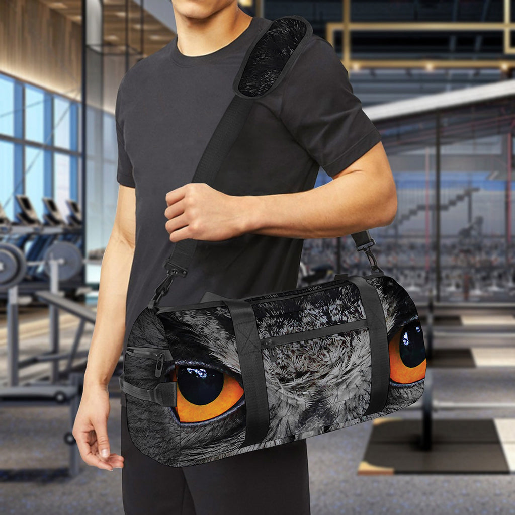 Owl Eyes Print Gym Bag