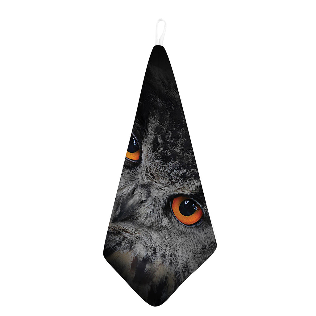 Owl Eyes Print Hand Towel