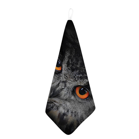 Owl Eyes Print Hand Towel