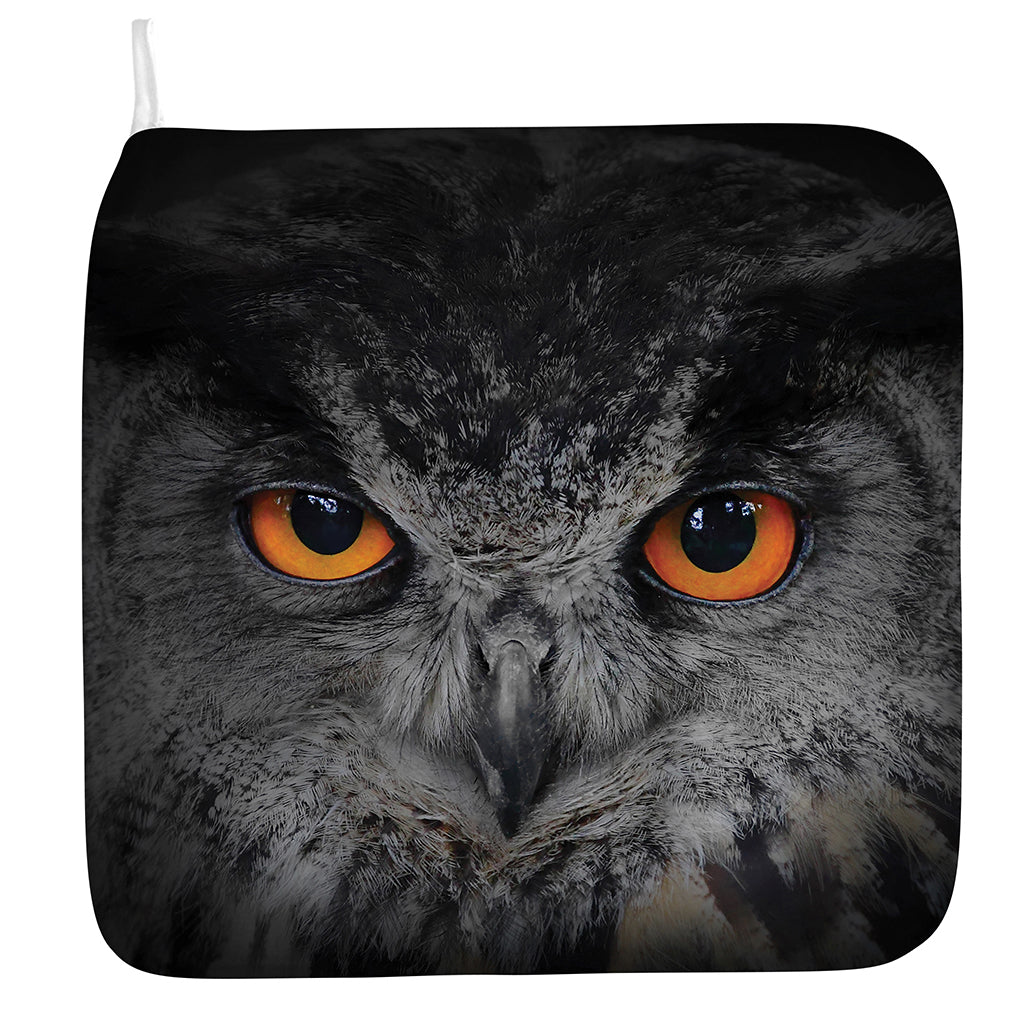 Owl Eyes Print Hand Towel