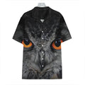 Owl Eyes Print Hawaiian Shirt
