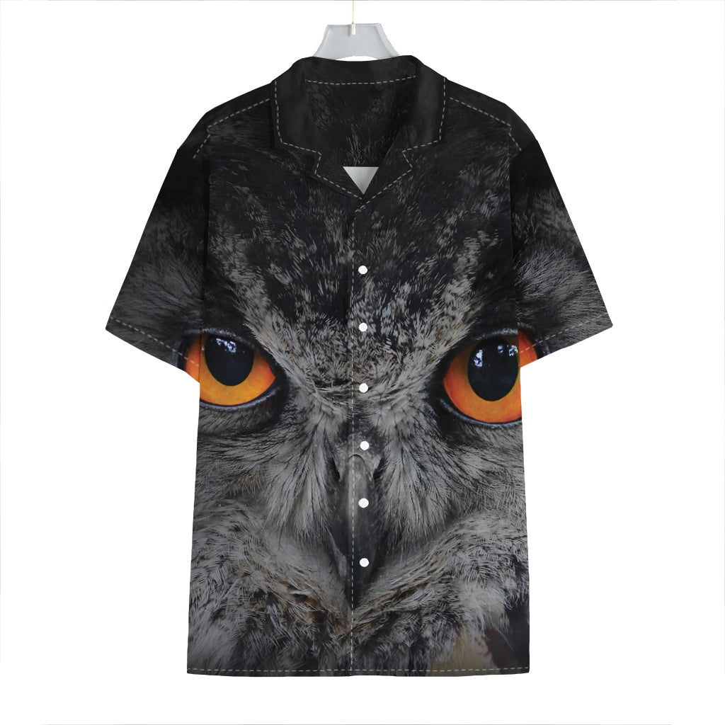 Owl Eyes Print Hawaiian Shirt