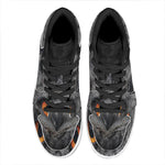 Owl Eyes Print High Top Leather Sneakers