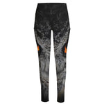Owl Eyes Print High-Waisted Pocket Leggings