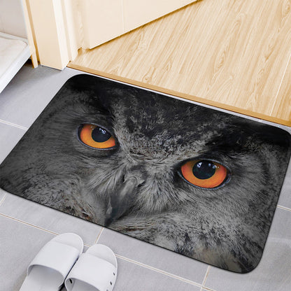 Owl Eyes Print Indoor Door Mat