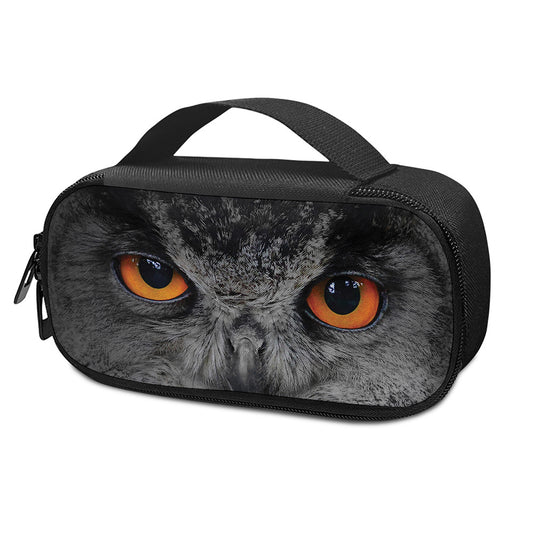 Owl Eyes Print Insulin Cooler Travel Case