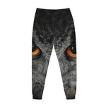 Owl Eyes Print Jogger Pants