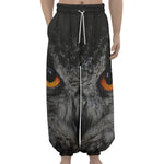 Owl Eyes Print Lantern Pants