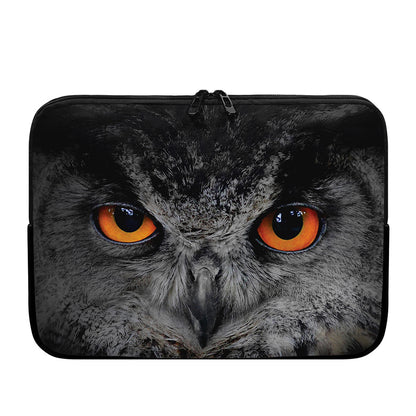 Owl Eyes Print Laptop Sleeve