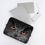 Owl Eyes Print Laptop Sleeve