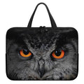 Owl Eyes Print Laptop Sleeve With Handle