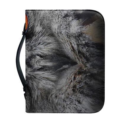 Owl Eyes Print Leather Bible Cover