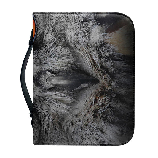 Owl Eyes Print Leather Bible Cover