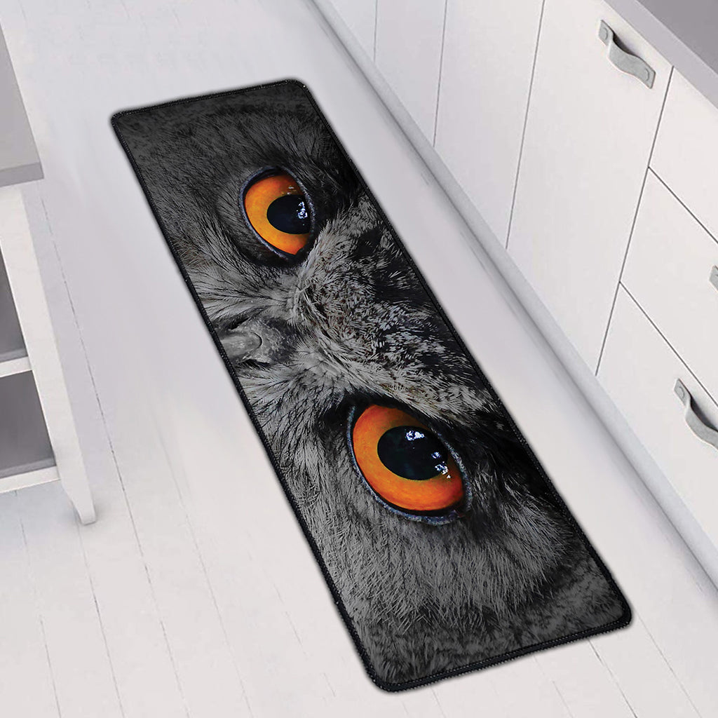 Owl Eyes Print Long Kitchen Mat