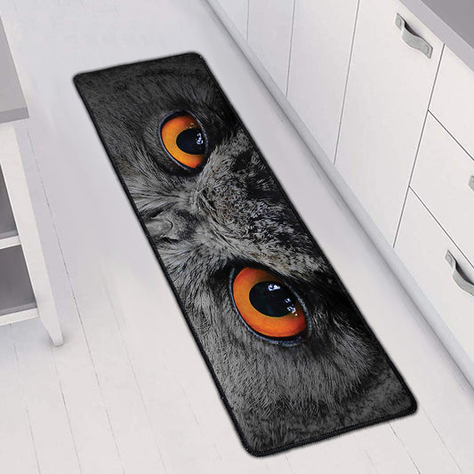 Owl Eyes Print Long Kitchen Mat