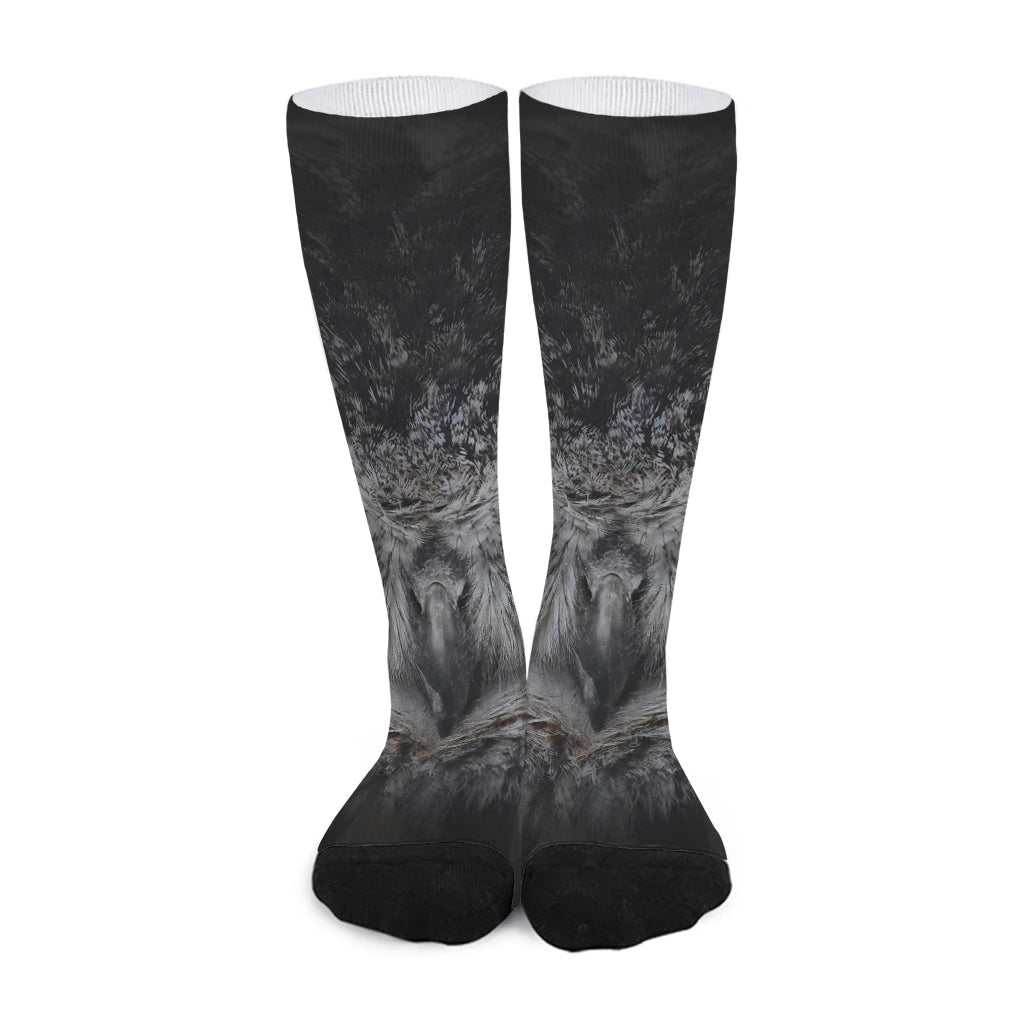 Owl Eyes Print Long Socks