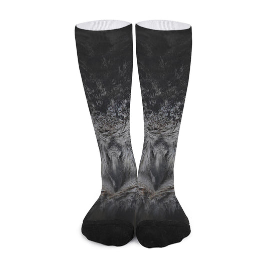 Owl Eyes Print Long Socks