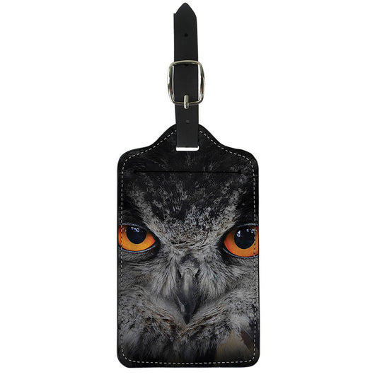 Owl Eyes Print Luggage Tag