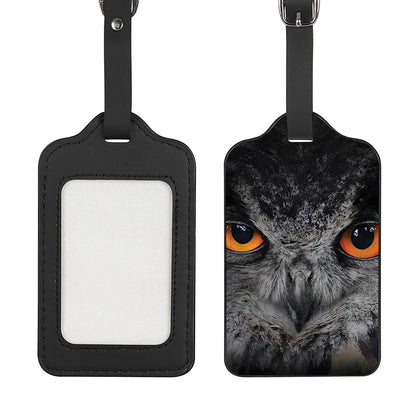Owl Eyes Print Luggage Tag