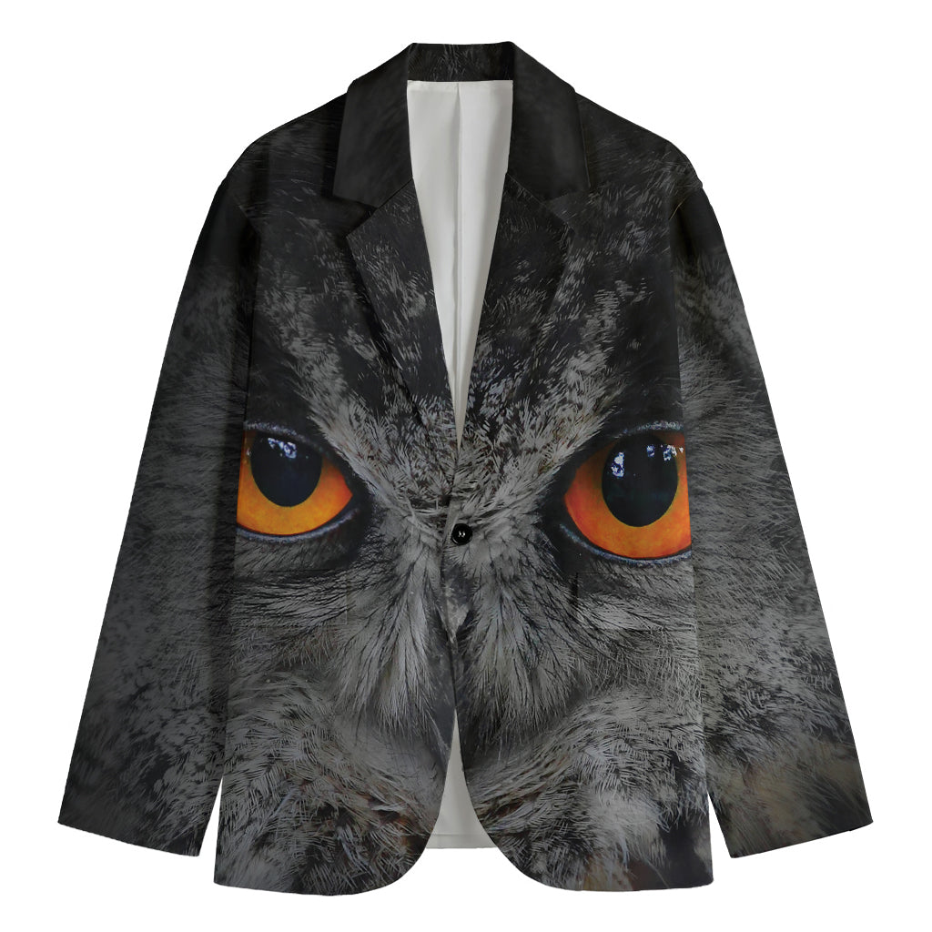 Owl Eyes Print Men's Blazer