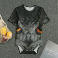 Owl Eyes Print Men's Bodysuit