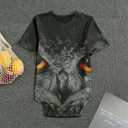 Owl Eyes Print Men's Bodysuit