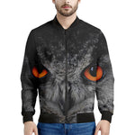 Owl Eyes Print Men's Bomber Jacket