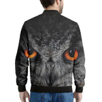 Owl Eyes Print Men's Bomber Jacket