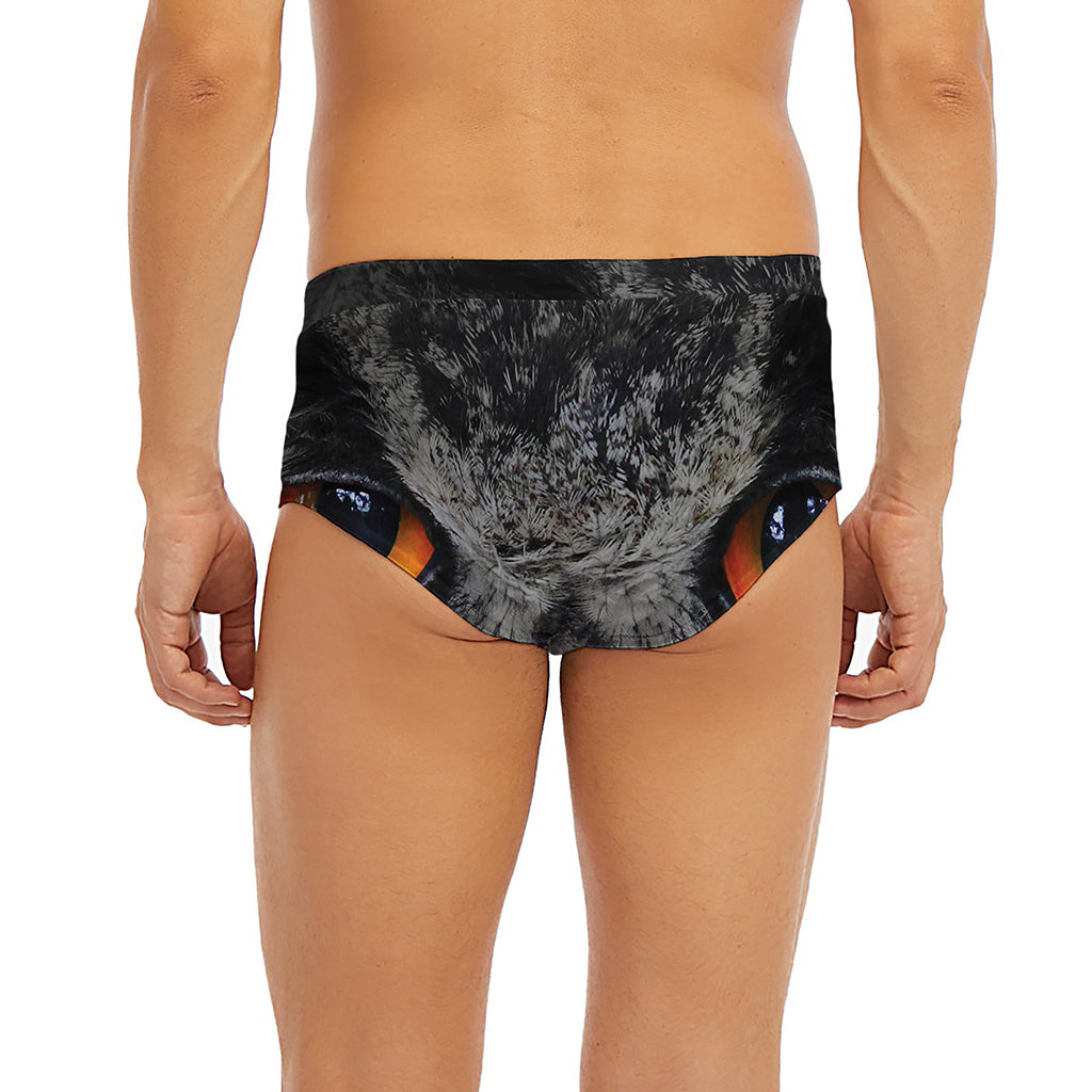 Owl Eyes Print Men's Briefs