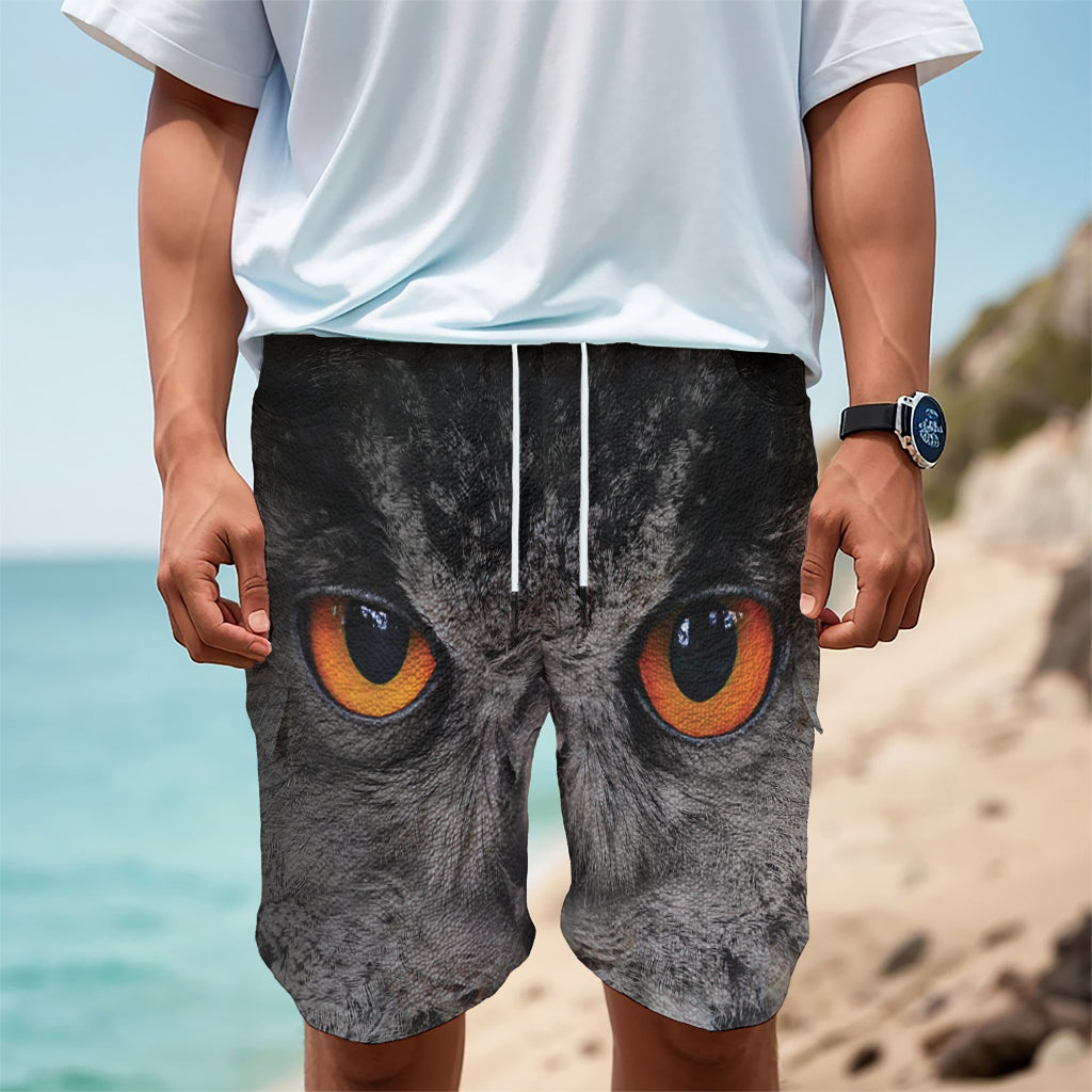 Owl Eyes Print Men's Cargo Shorts