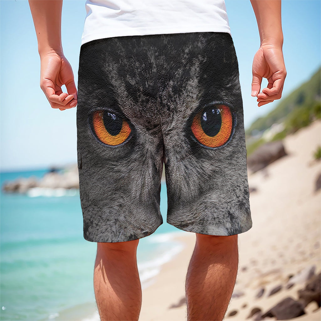 Owl Eyes Print Men's Cargo Shorts