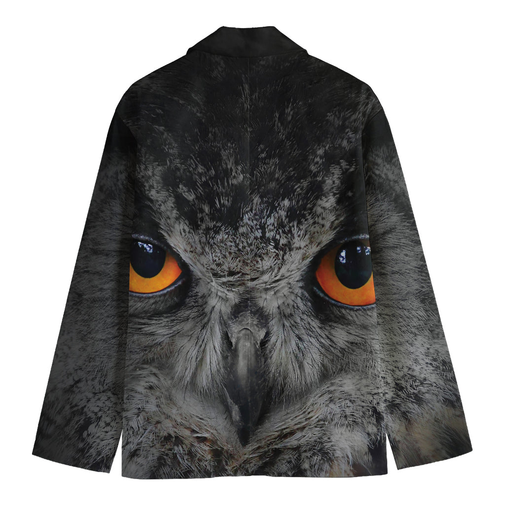 Owl Eyes Print Men's Cotton Blazer