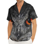 Owl Eyes Print Men's Deep V-Neck Shirt