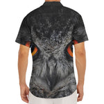 Owl Eyes Print Men's Deep V-Neck Shirt