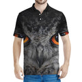 Owl Eyes Print Men's Polo Shirt