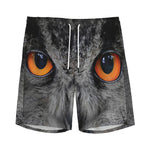 Owl Eyes Print Men's Sports Shorts