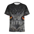 Owl Eyes Print Men's Athletic T-Shirt