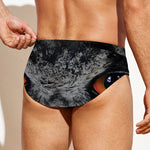 Owl Eyes Print Men's Swim Briefs