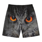 Owl Eyes Print Men's Swim Trunks
