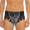 Owl Eyes Print Men's Triangle Swim Briefs