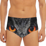 Owl Eyes Print Men's Triangle Swim Briefs