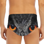Owl Eyes Print Men's Triangle Swim Briefs