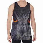 Owl Eyes Print Men's Velvet Tank Top