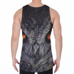 Owl Eyes Print Men's Velvet Tank Top