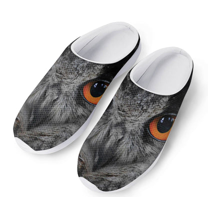 Owl Eyes Print Mesh Casual Shoes
