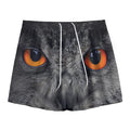 Owl Eyes Print Mesh Shorts
